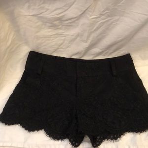 Black Lace Alice + Olivia Shorts